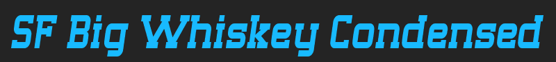 SF Big Whiskey Condensed font